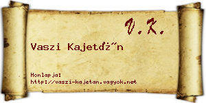 Vaszi Kajetán névjegykártya